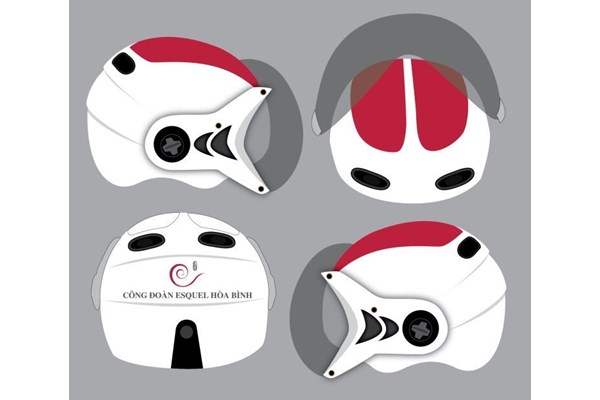 Mũ bảo hiểm logo Esquel - Mũ Bảo Hiểm Đặng Hoàng Phát - Công Ty TNHH Sản Xuất Thương Mại Đặng Hoàng Phát